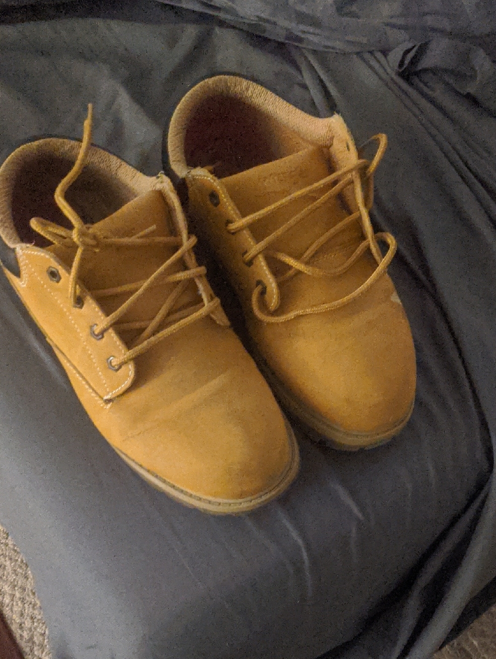 Casual Lace-Up Wrangler Work Boots in Wheat Tan